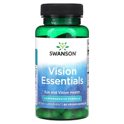 Swanson, Vision Essentials, 60 растительных капсул