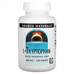 Source Naturals, L-триптофан, 500 мг, 120 таблеток