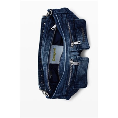 Denim shoulder bag