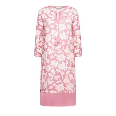 Платье с цветочным рисунком, цвет светло-розовый