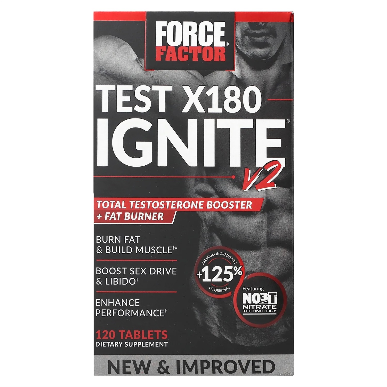 Force Factor, Test X180 Ignite V2, средство для повышения уровня  тестостерона и сжигания жира, 120 таблеток купить, отзывы, фото, доставка -  КАПУСТА │