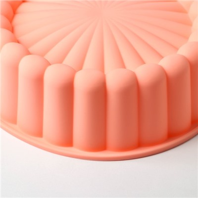 Форма для выпечки Доляна «Савоярди», силикон, 20,5×6 см, цвет оранжевый