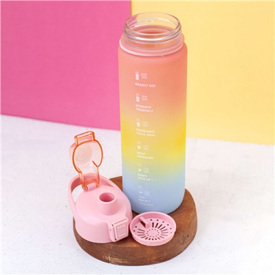 Бутылка "Rainbow", pink (1000 ml)