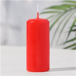 Свеча - цилиндр ароматическая "Клубника", 4х9 см, 11 ч, 88 г, красная