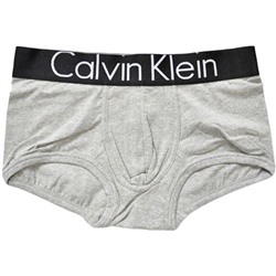 Трусы Calvin Klein серые с черной резинкой Steel A014