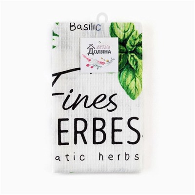 Полотенце кухонное Доляна Fines herbes, 35х60 см, 100% хл, 160г/м2