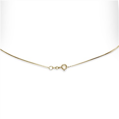 Collar con colgante - plata 925 chapada en oro - perla de agua dulce - Ø de la perla: 9 mm