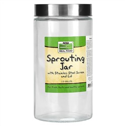 NOW Foods, Sprouting Jar, 1,89 л (1/2 галлона)