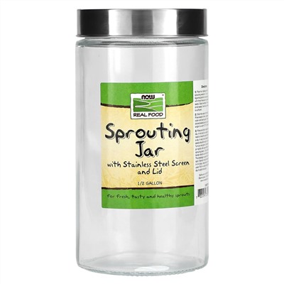 NOW Foods, Sprouting Jar, 1,89 л (1/2 галлона)