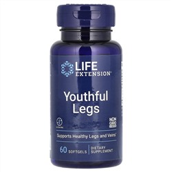 Life Extension, Youthful Legs, добавка для здоровья ног, 60 мягких таблеток