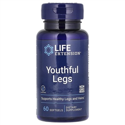 Life Extension, Youthful Legs, добавка для здоровья ног, 60 мягких таблеток