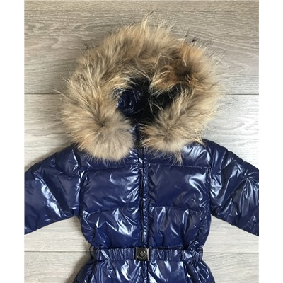 М. 260 Комбинезон Moncler лаковый синий (80)