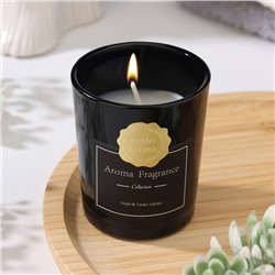 Свеча ароматическая "Aroma Candle",белый чай, черная, 5,5х6,5 см