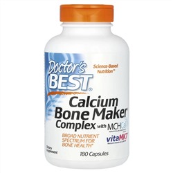 Doctor's Best, Calcium Bone Maker, комплекс с MCHCal и VitaMK7, 180 капсул