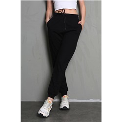 MADMEXT Черные базовые женские спортивные штаны для джоггеров MG1908