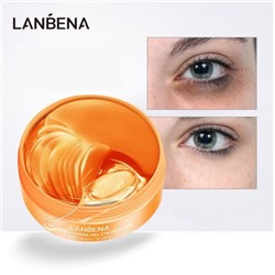 SALE 45% Lanbena Гидрогелевые патчи для области вокруг глаз с витамином С и гидролизованным коллагеном ,60 шт (30 пар).​