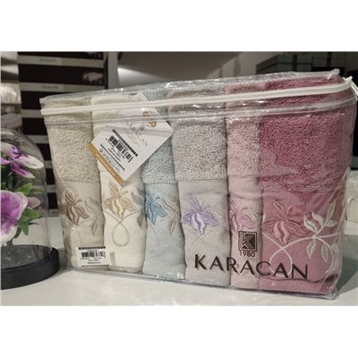Лицевые  полотенца *Karaca Home*50*90  6шт   разного цвета Собираем ряд вместе !!!