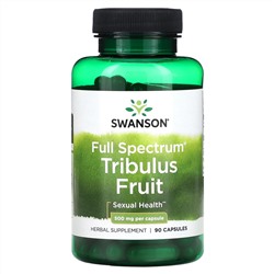 Swanson, Full Spectrum Tribulus, плоды, 500 мг, 90 капсул