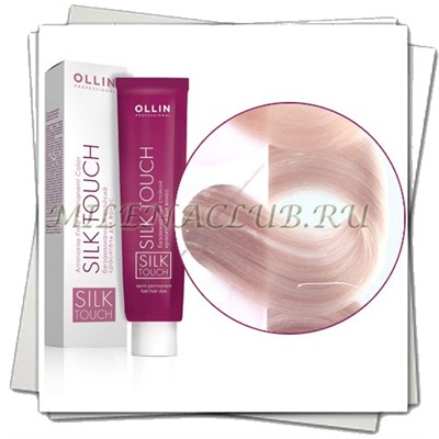 Ollin Silk Touch Безаммиачный стойкий краситель 10/26 Светлый блондин розовый 60мл