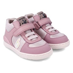 Biomecanics - sneakers altas - cuero - rosa envejecido