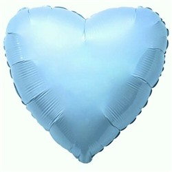 Шар фольгированный "Сердце" 10 дюймов / Небесно-голубой