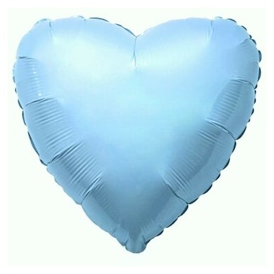 Шар фольгированный "Сердце" 10 дюймов / Небесно-голубой