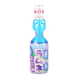 HATA KOSEN Напиток Ramune Blueberries РАМУНЕ газированный безалкогольный со вкусом Черники, 200 мл., стеклянная бутылка со стеклянным шариком