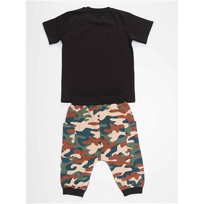 MSHB&G Комплект из футболки и шорт-капри для мальчика с геометрическим узором