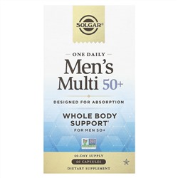Solgar, One Daily Men's Multi, мультивитамины для мужчин старше 50 лет, 60 капсул
