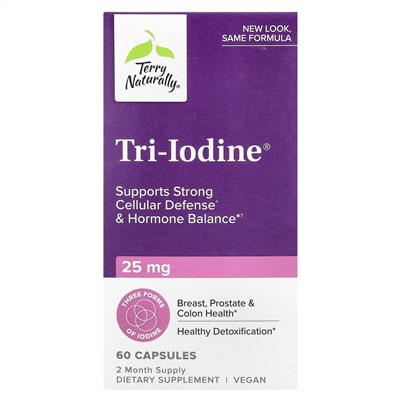 Terry Naturally, Tri-Iodine®, 25 мг, 60 капсул