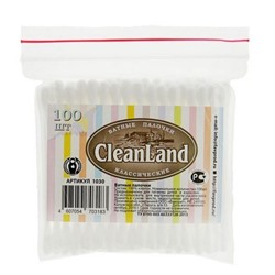 Ватные палочки Cleanland 100шт