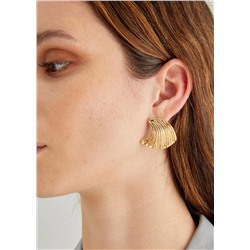 GOLD EARRINGS W/ TEXTURED SURFACE