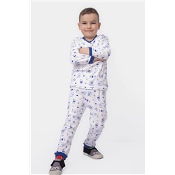Вязаный базовый пижамный комплект Wonderful KIDS для мальчиков из ткани интерлок с принтом
