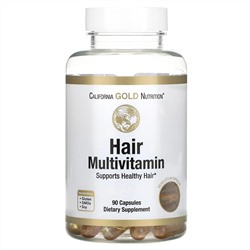 California Gold Nutrition, Hair Multivitamin, 90 Gelatin Capsules