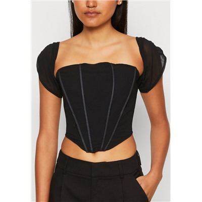 WAL G. - BALE CORSET CROP - блузка - черный