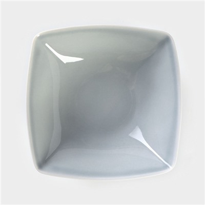 Салатник фарфоровый «Акварель», d=12 см, цвет серый