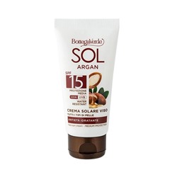 SOL Argan - Crema solare viso - SPF15 protezione media