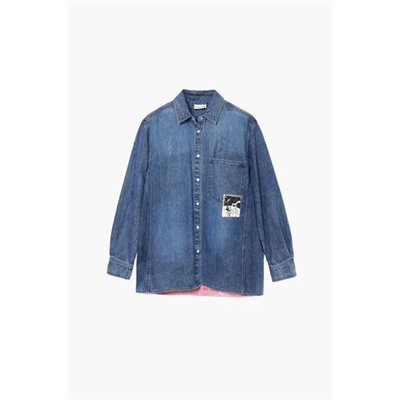 Long-sleeve denim shirt Mickey Mouse