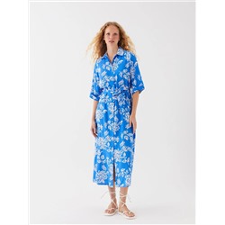 Женское платье-рубашка LC Waikiki с цветочным принтом