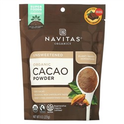 Navitas Organics, Органический какао-порошок, 227 г (8 унций)