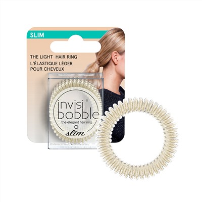 Резинка-браслет для волос invisibobble SLIM Stay Gold (с подвесом)