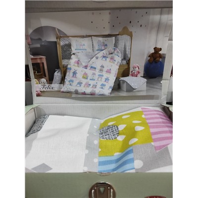 Hobby Детский Односпальный комплект постельного белья  для самых маленьких  %100 Хлопок в подарочной упаковке