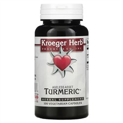 Kroeger Herb Co, Turmeric, 100 растительных капсул