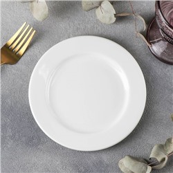 Тарелка фарфоровая пирожковая Wilmax Stella Pro, d=15 см, цвет белый