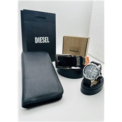 Подарочный набор для мужчины ремень, кошелёк, часы и коробка 2020537