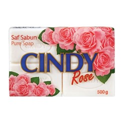 Мыло банное CINDY цветочное с ароматом Розы 500гр (125гр*4шт)