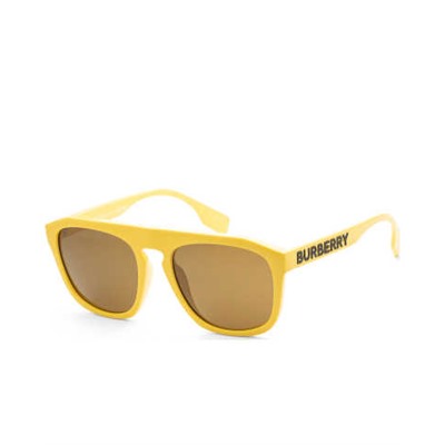 Burberry Men's Yellow Square Sunglasses, Burberry