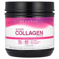 NeoCell, Суперколлагеновые пептиды, без добавок, 400 г (14,1 унции)