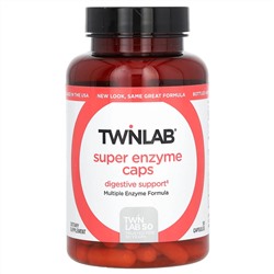 Twinlab, суперэнзимные капсулы, 50 капсул