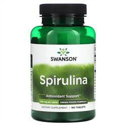 Swanson, Spirulina, 500 mg, 180 Tablets